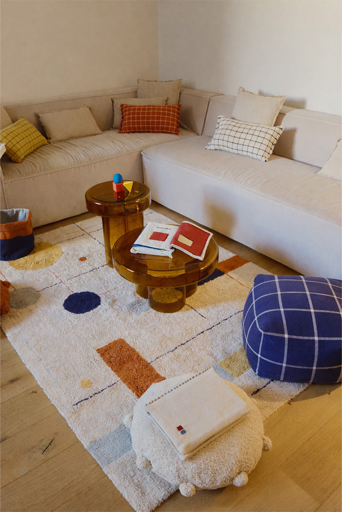 Poduszka podłogowa/puf z pomponami Bubbly