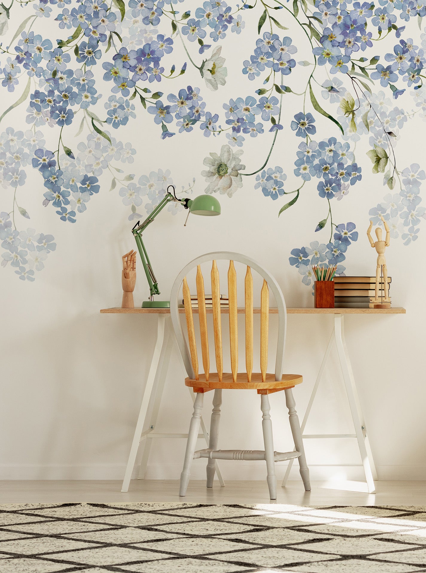 Tapeta Mural niebieska łąka