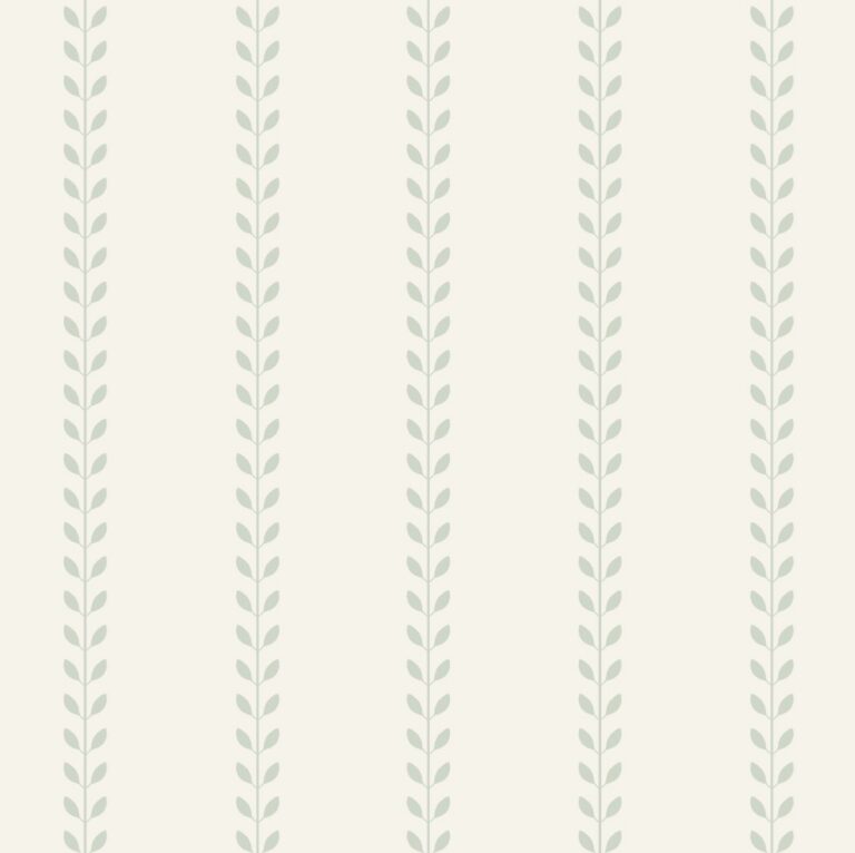 Tapeta paski liściaste zieleń