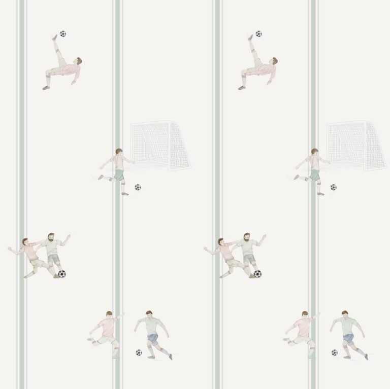 Tapeta piłkarska akwarela paski zieleń