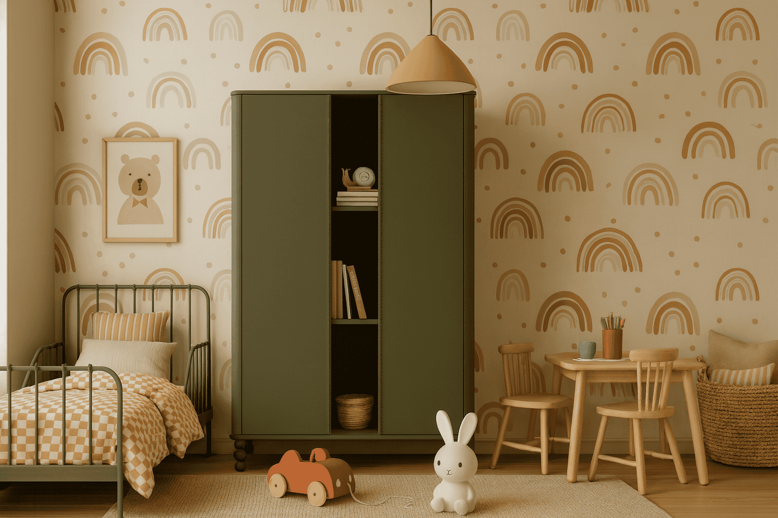 Szafa dziecięca z regałem - witryna DOT