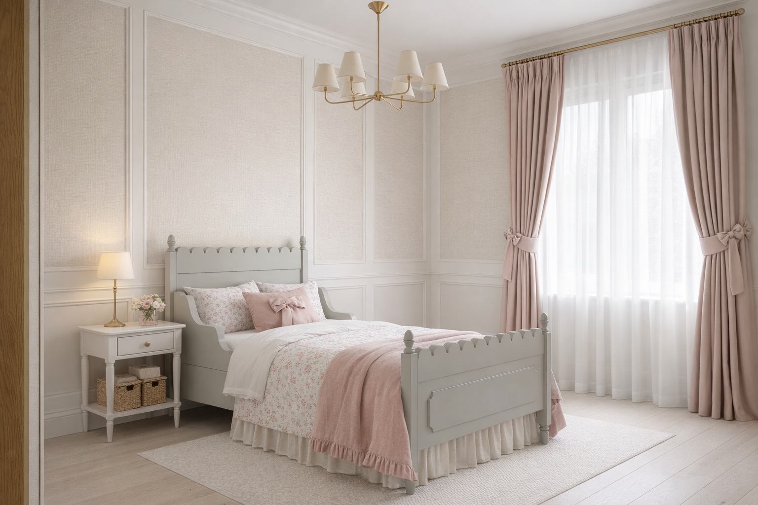 Łóżko dziecięce dębowe Vintage Rosie