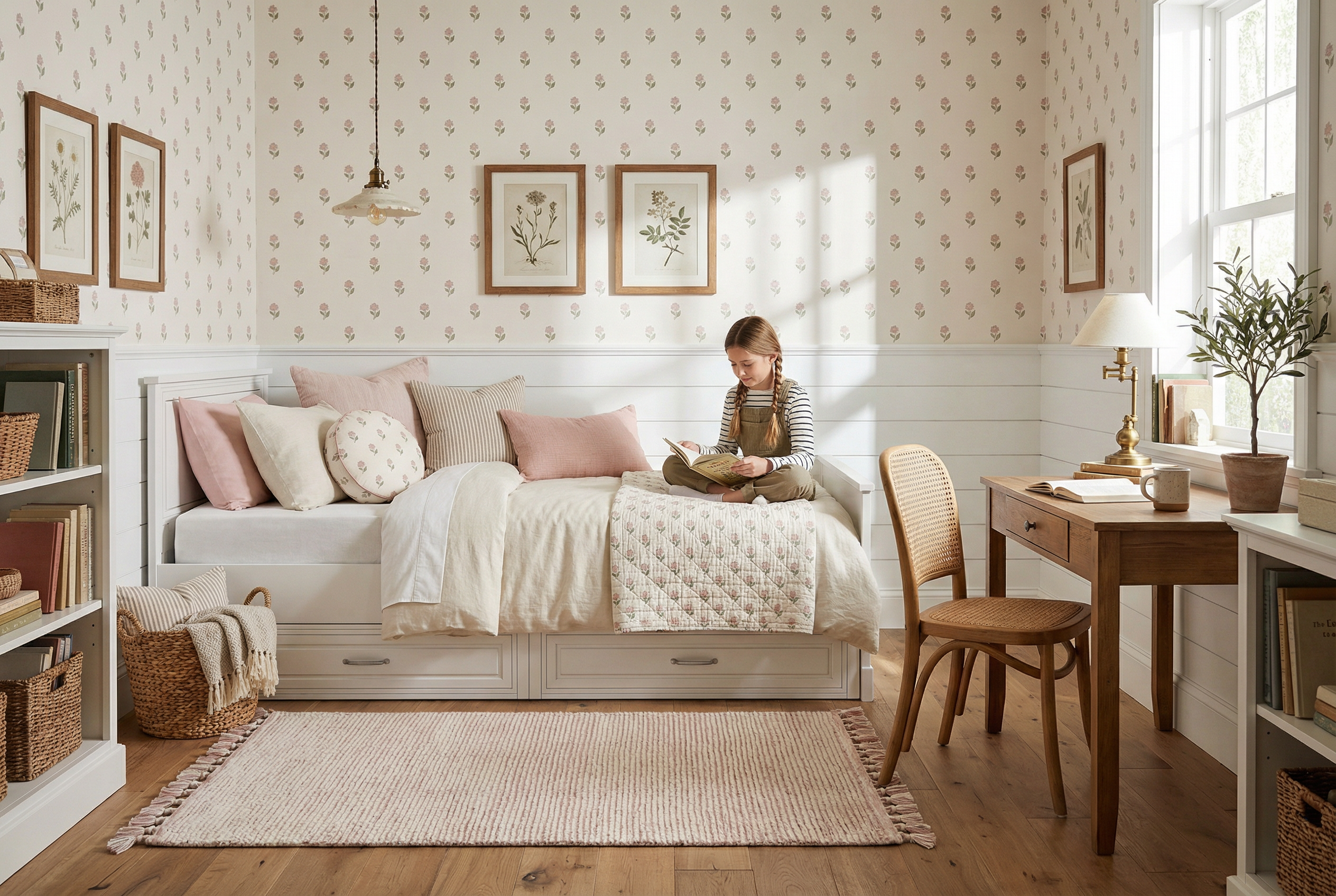 Łóżko z wysuwaną szufladą z funkcją spania lub przechowywania. 