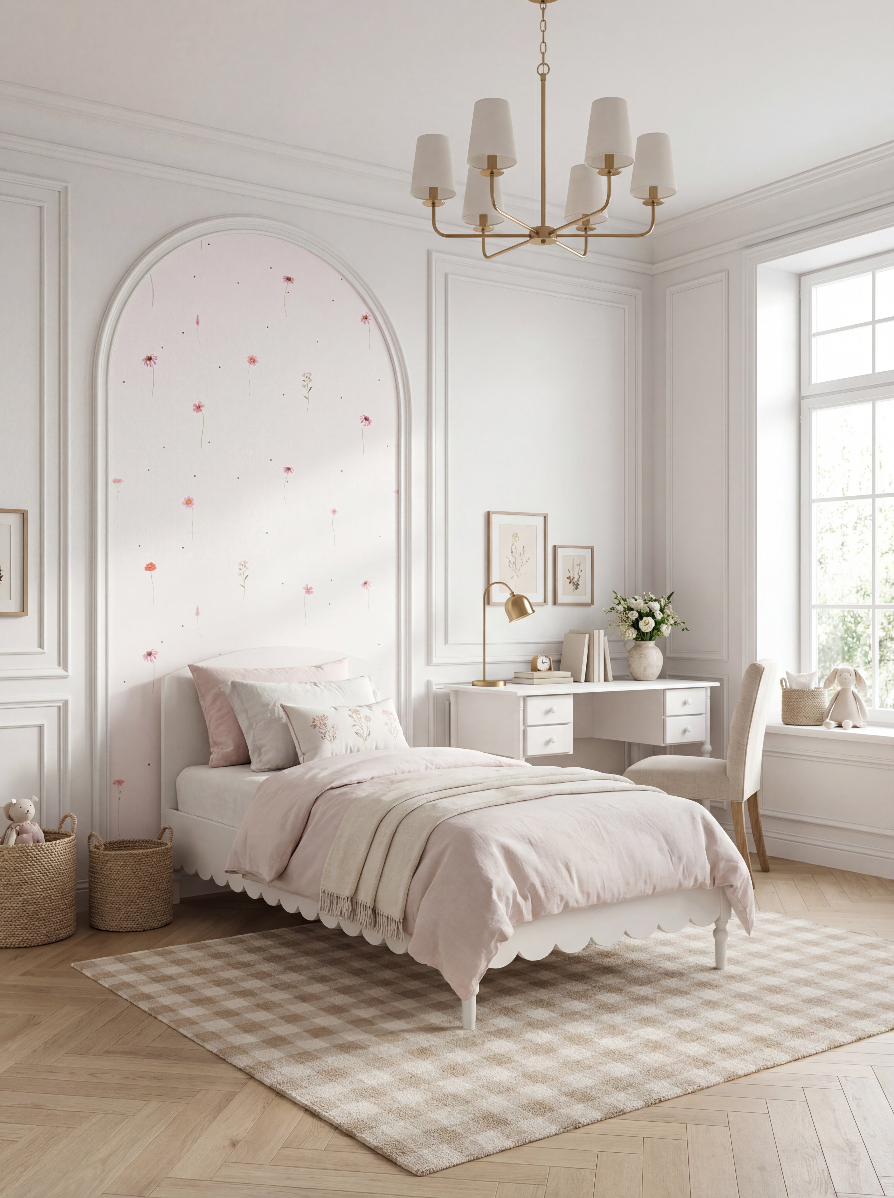 Łóżko dziecięce pojedyńcze 90x200 cm z barierką Babushka