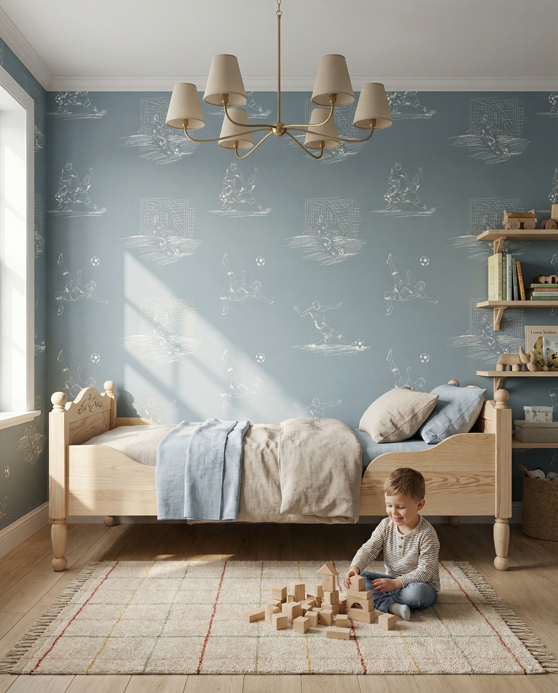 drewniane łóżko vintage