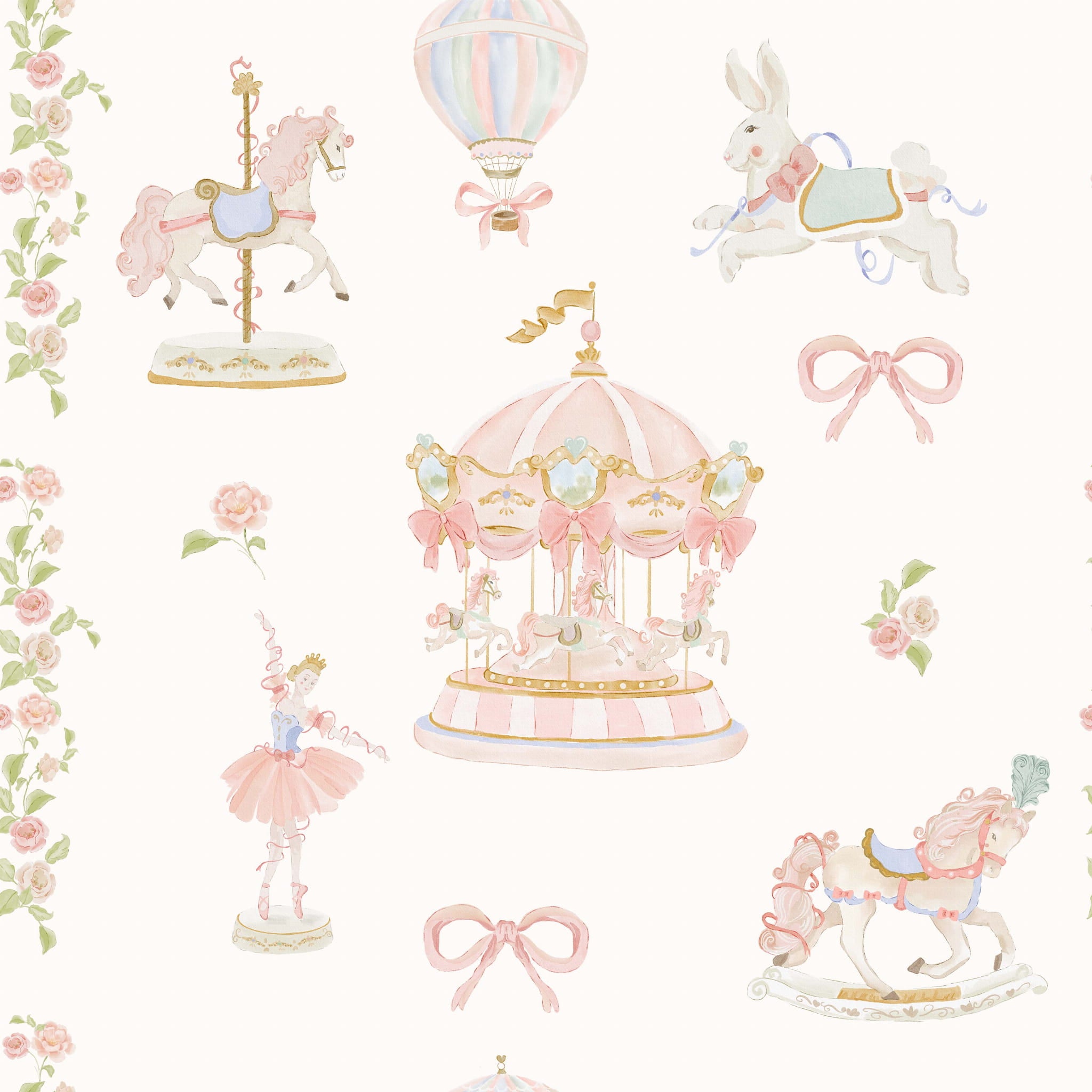 Tapeta pastelowy cyrk