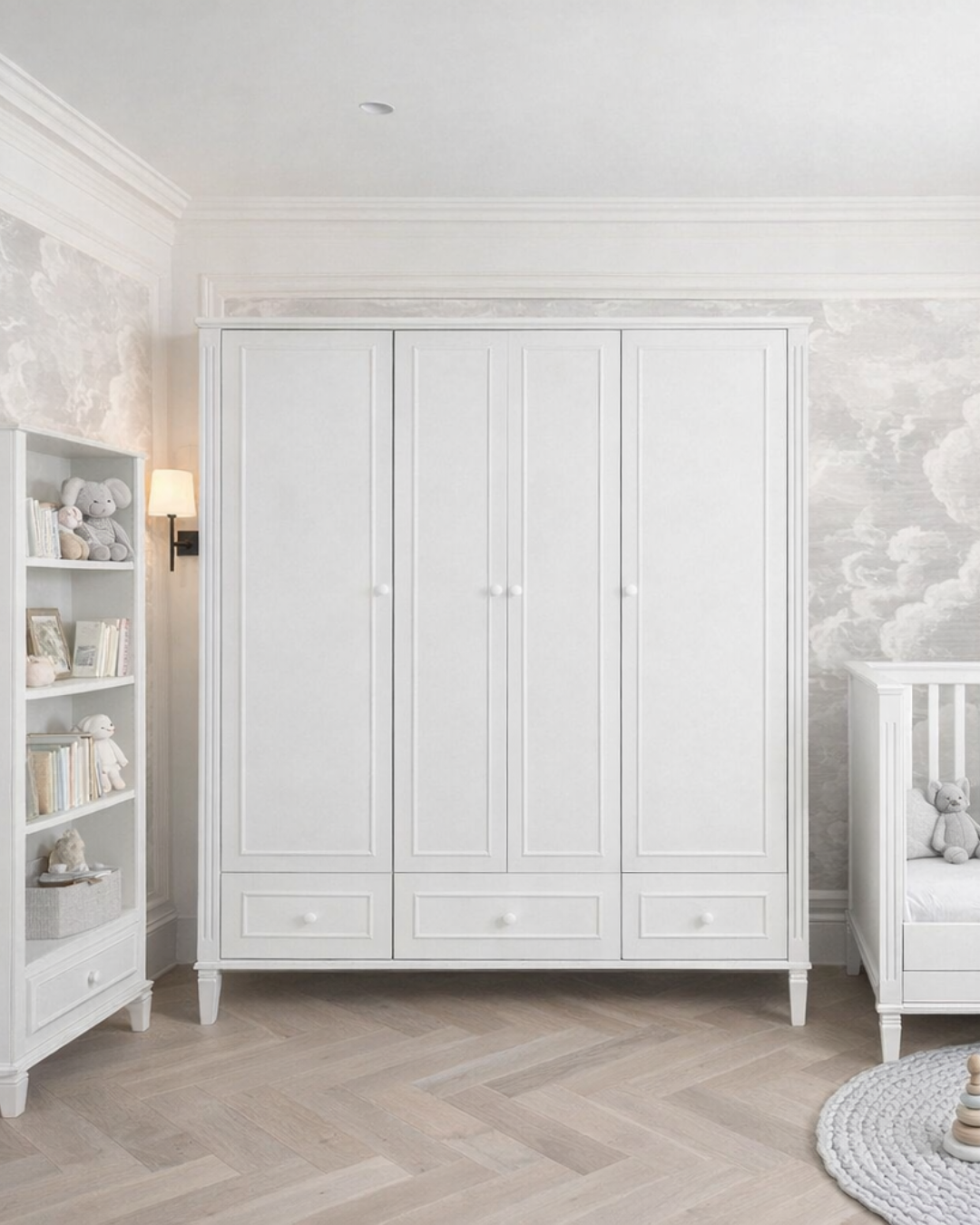 Szafa dziecięca trzydrzwiowa Bianka z frezami