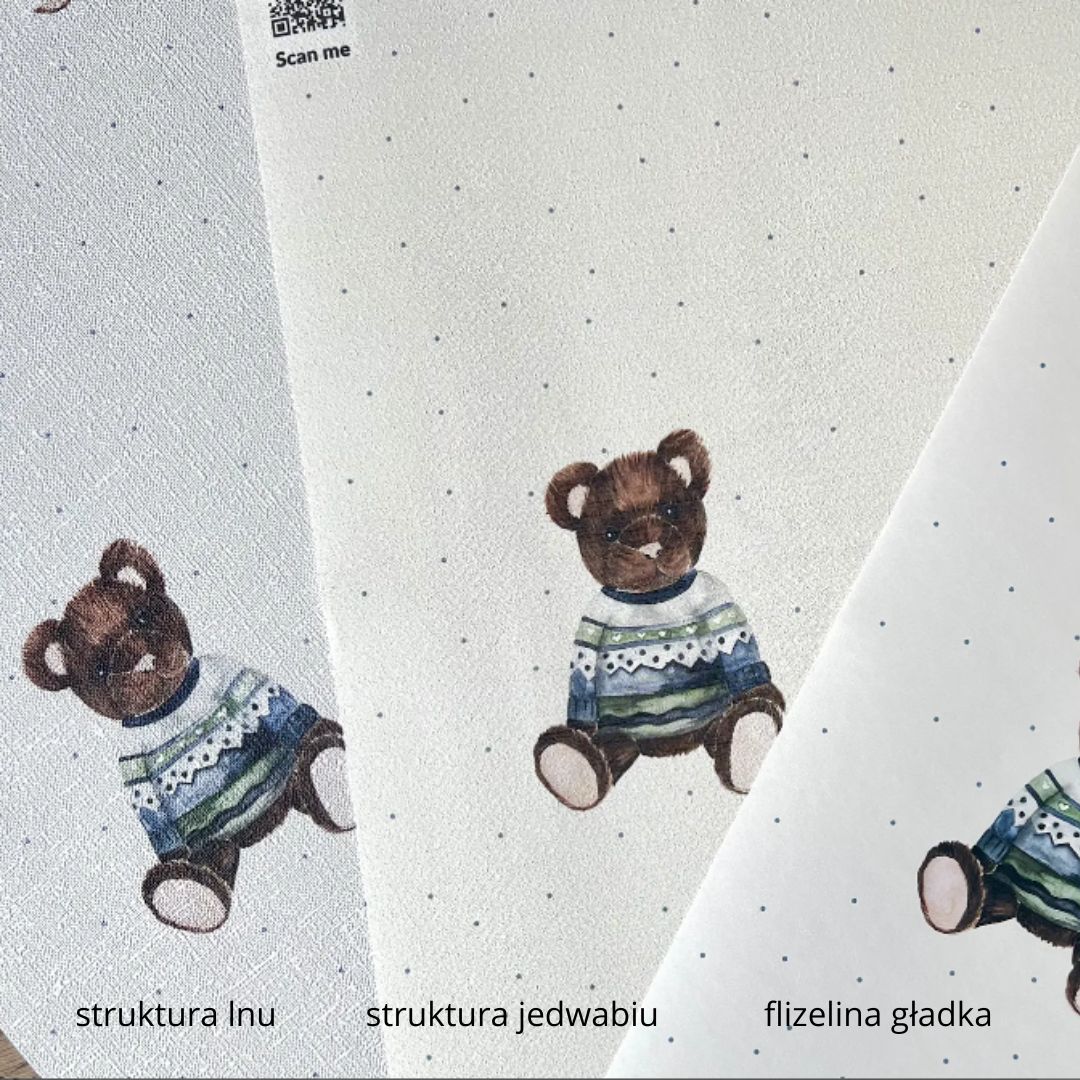 Tapeta miś Hubert beż