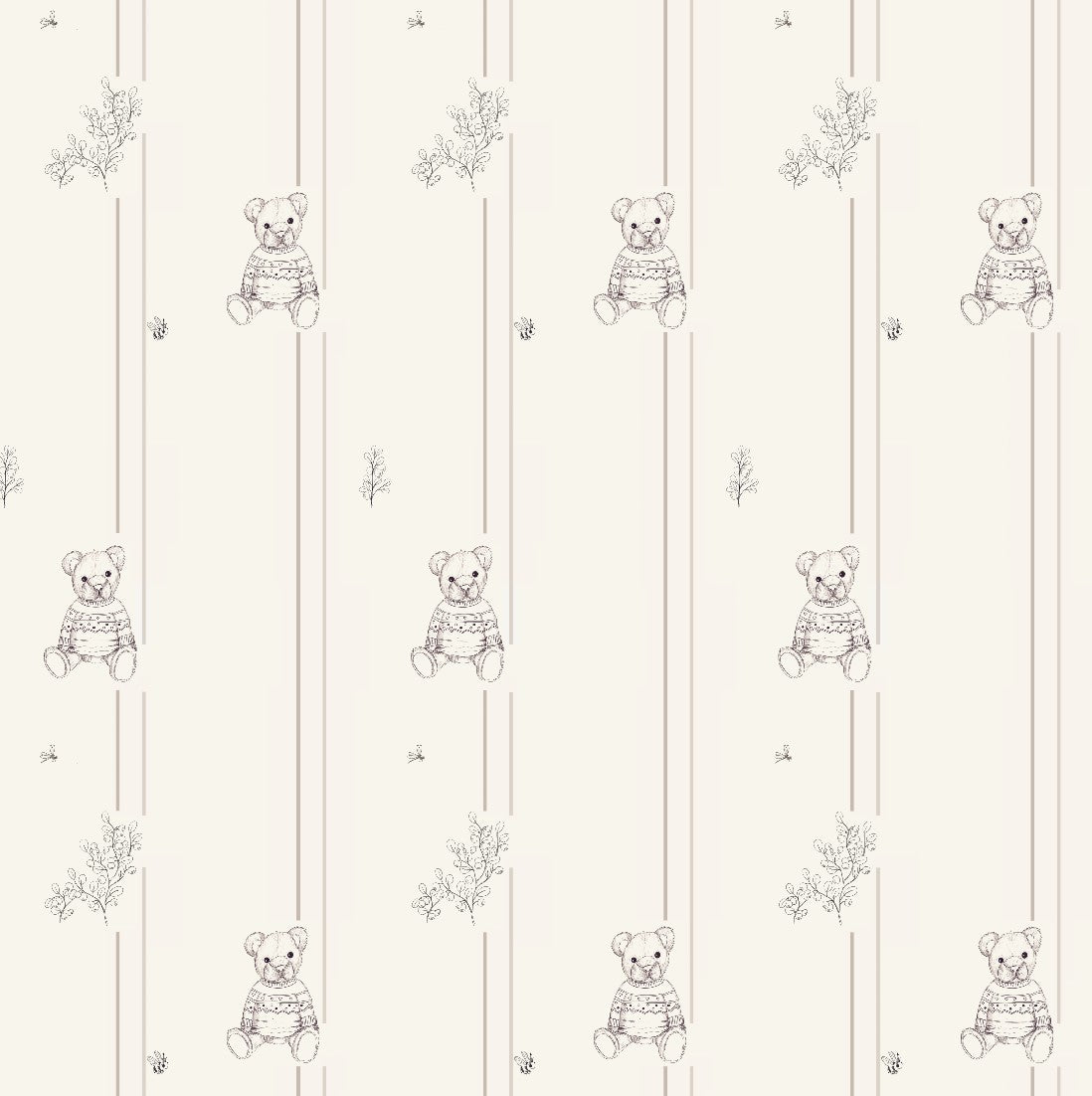 Tapeta miś Hubert beż